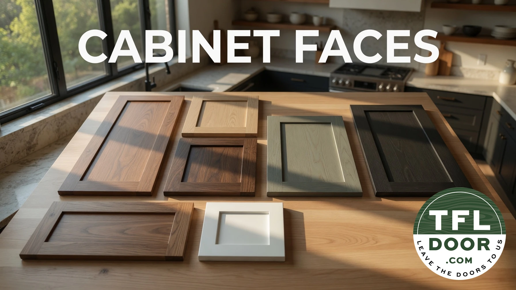 TFL cabinet door faces compared with wood veneer doors