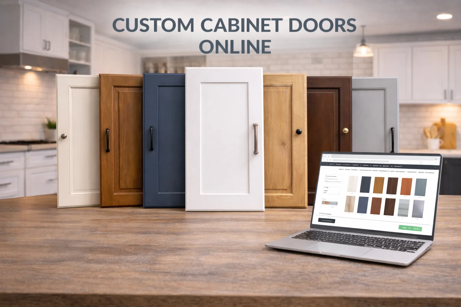 Custom cabinet doors ordered online with exact specifications