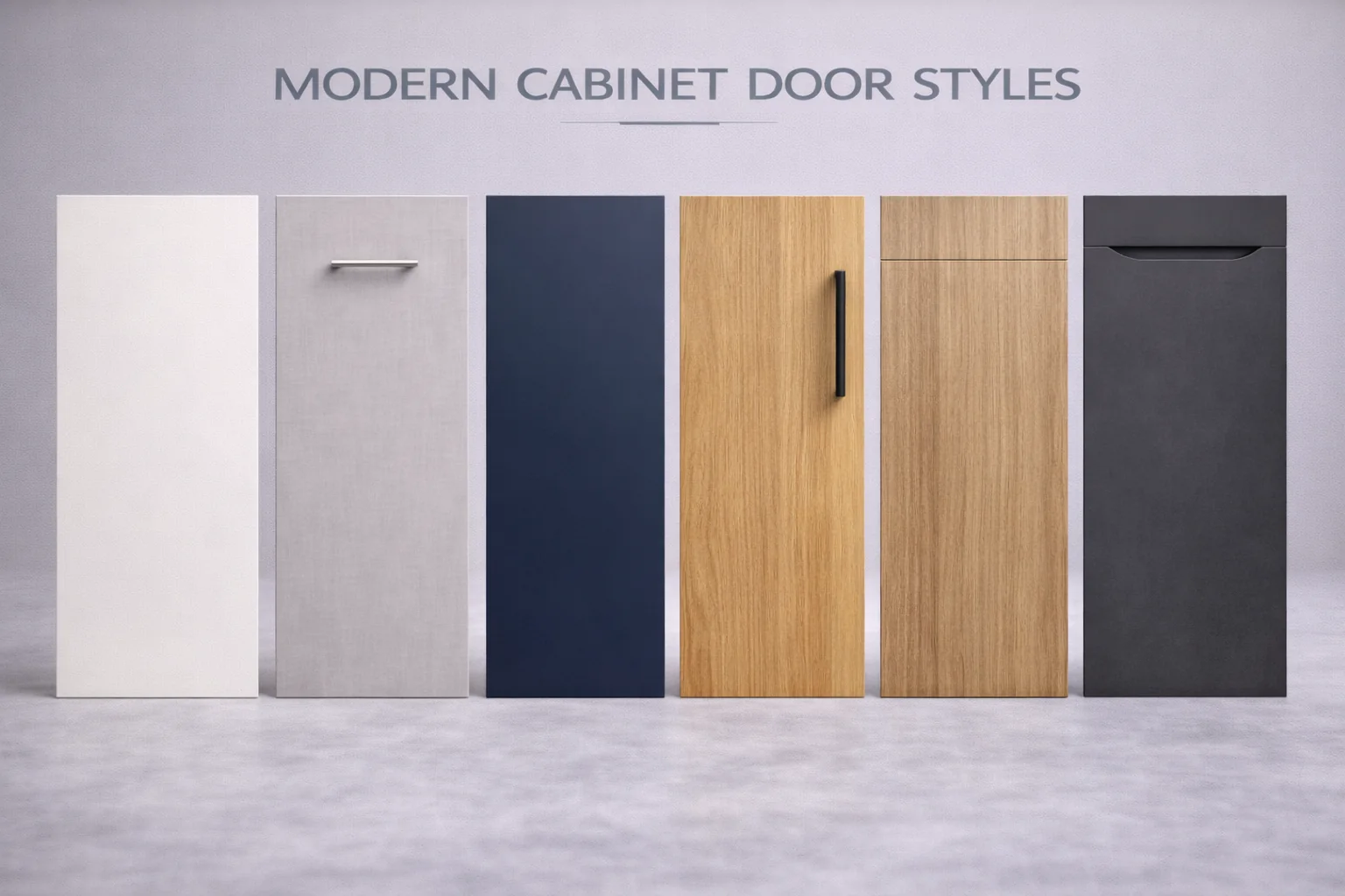 TFL cabinet doors compared with matte polyester lacquer doors