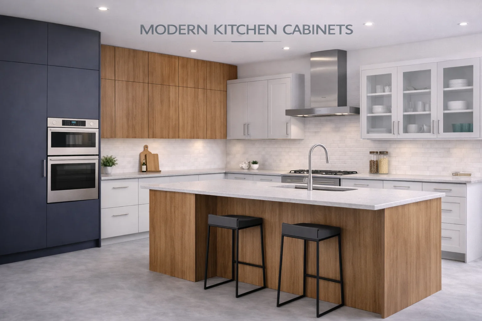 Modern kitchen cabinets with sleek contemporary design