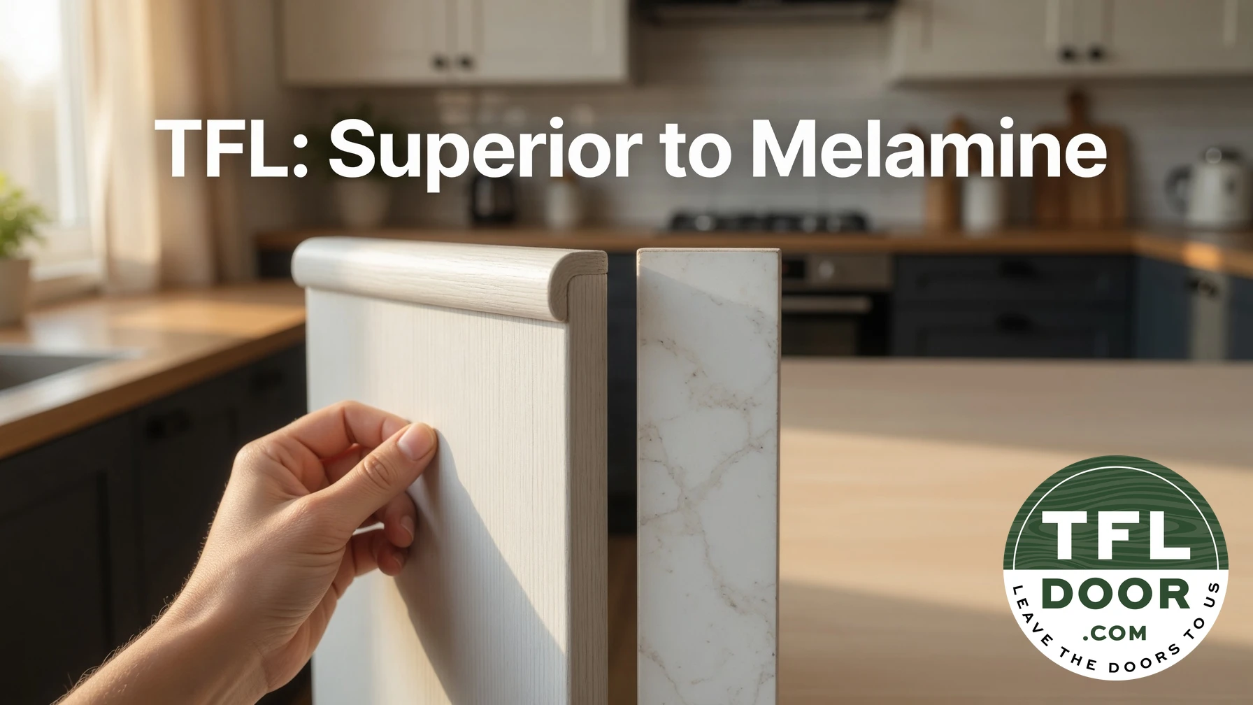 TFL vs melamine comparison for cabinet doors